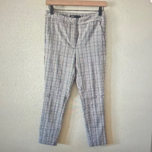 Pants - Gray Plaid Trousers